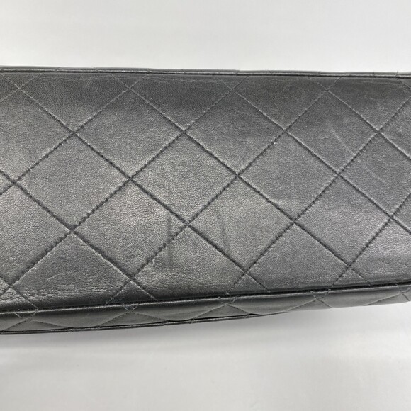 Chanel Shoulder Bag, Large Matelasse, Double Chain, Lambskin, Black, Women's - Picture 14 of 16